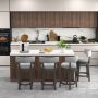 27/31 Inch Swivel Bar Stool with Upholstered Back Seat and Footrest - Image 4