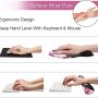 iLeadon Mouse Pad with Wrist Support Keyboard Wrist Rest Set, Ergonomic Mouse Pad with Non-Slip Base for Computer Laptop Home Office + Coasters, Easy Typing & Pain Relief Mouse Mat, Peony Flowers - Image 4