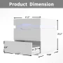 Homall LED Lighted Nightstand with 2 Drawers & Power Outlet, End Table with Remote for Bedroom Living Room, White - Image 6