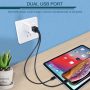 USB Charger Block, Wall Charger, 2.1A 2-Muti Dual Port Plug Power Adapter Fast Charging Station Box Base Brick Cargador for iPhone 12/12Pro/ 11 Pro Max/X/8/7, Samsung Galaxy S21+ S20 USB A Phone Cube - Image 2