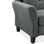 Lifestyle Solutions Taryn Rolled Arms Loveseat, Gray Fabric - Dark Gray - Image 4