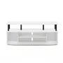 Furinno JAYA Large Entertainment Center Hold up to 55-IN TV, White/Black - Image 2