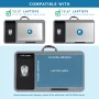 LapGear - Home Office Lap Desk for Left-Handed (Fits up to 15.6" Laptop) - Silver Carbon - Image 4