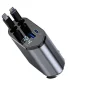 4 in 1 Retractable Car Charger, 100W Fast Car Phone Charger with iPhone and Type C Cable and 2 Charging Ports Car Charger Adapter - Image 2