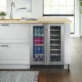 Insignia™ - Dual Zone Wine and Beverage Cooler with Glass Doors - Stainless Steel - Image 2