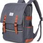 Modoker Eco-Friendly Vintage Laptop Backpack for Women Men,Travel Backpacks with USB Charging Port Fashion Backpack Fits 15.6Inch Notebook, Grey - Image 1