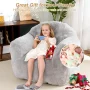 Giant Bean Bag Chair for Adults Kids, Hign-Density Foam Filled Sofa Chair with Armrests for Living Room Bedroom - Image 5