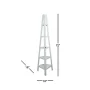 72 in. White Wood 5-shelf Ladder Bookcase - Image 2