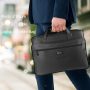 17 inch Laptop Bag, Laptop Briefcase for Men, Business Office Bag for Women, Zokaliy Computer Shoulder Messenger Bag with Organizer Fits 15.6 17 Inch Notebook MacBook HP, Black - Image 3