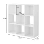 Mainstays 9-Cube Storage Organizer Bookcase, White - Image 6