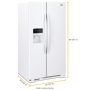 Whirlpool - 36 in. Wide 25 cu. ft. Side-by-Side Refrigerator - White - Image 4