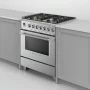 Fisher & Paykel - 30 in. Wide 4 Burner 3.5 Cu. Ft. Self-Cleaning Range Dual Fuel Freestanding Range - Stainless Steel - Image 2