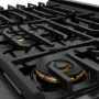 ZLINE - 36 in. Wide 6 Burner 5.2 cu. ft. Freestanding Paramount Dual Fuel Range in Black Satin Stainless Steel - Black Satin Stainless Steel - Image 3