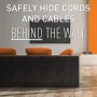 Wiremold in Wall TV Power and Cable Grommet Kit with Mounting Brackets and Hole Saw, White - Image 5