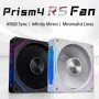 Prism 4RS ARGB CPU Case Fan 120mm Infinity Mirror Design 5V 3PIN Motherboard Lighting Sync 4PIN PWM 800-1800RPM Case Cooler Fan - Image 1