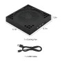 TSV Vertical Cooling Stand for Xbox Series X Console with 2 Turbo Cooling Fans, 3 USB Hubs Ports, 3 Levels Adjustable Fans Speed, LED Indicators, USB Cable - Image 6