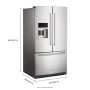 KitchenAid - 36 in. Wide 26.8 cu. ft. Standard-Depth French Door Refrigerator with Exterior Ice and Water Dispenser - Stainless Steel - Image 4