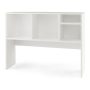 Computer Desktop Bookcase with 4 Cubbies and Open Back Compartment - White - Image 3