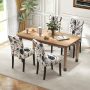 2 Pieces Tufted Dining Chair Set with Adjustable Anti-Slip Foot Pads - Image 4