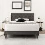 Full Size Upholstered Platform Bed with Tufted Headboard - Image 5