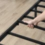 Mainstays King 14" Heavy Duty Steel Slat Platform Bed Frame with Storage Space Under Frame, No Box Spring Required, Black - Image 3