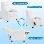 Renwick Ivory Fabric Modern Bounce Recliner Chair with Pocket Springs for Living Room - Image 5