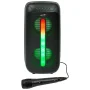 Jam Time Wireless Party Speaker with LED Light Effects and Microphone, Black - Image 1