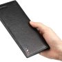 BISON DENIM RFID Bifold Wallets Slim Credit Card Wallet Real Leather Mens Long Wallet with Zipper Coin Pocket… - Image 2