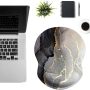Mouse Pad with Wrist Support, Pain Relief Ergonomic Mouse Pad, Comfortable Durable Computer Mouse Pad Wrist Rest with Non-Slip PU Base for Home Office Working Gaming (Art Faces) - Image 6