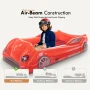 Honeydrill Kids Travel Air Bed Inflatable Air Mattress with Raised Sides, Red - Image 2