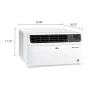 LG - 1,440 Sq. Ft. 23,500 BTU 230V Smart Inverter Window Air Conditioner - White - Image 3