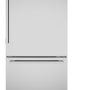 Bosch - 100 Series 33 in. Wide 17.2 Cu. Ft. Bottom Freezer Counter-Depth Refrigerator with Ice in Fingerprint Resistance - Stainless Steel - Image 1