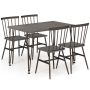 5-Piece Dining Table Set for 4 with 360° Swivel Feet for Small Place - Image 3
