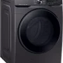 Samsung - 5.0 Cu. Ft. High-Efficiency Stackable Smart Front Load Washer with Steam - Black Stainless Steel - Image 2