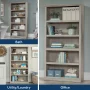 Sauder 5-Shelf Bookcase, Chalked Chestnut Finish - Image 3