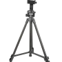 onn. Focus 52-Inch Adjustable Aluminum Tripod with Smartphone Cradle, 3-Way Pan Head, Universal Phone Mount for iPhone & Android, Black - Image 5