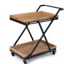 Better Homes & Gardens Entertainment Cart, Wood and Black - Image 2
