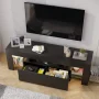 Homall 70 Inch TV Stand with Remote LED Lights,White Modern Entertainment Center - Soft-Close Drawers & Adjustable Shelves for Living Room - Image 6