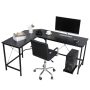 Computer Gaming Laptop Table L-Shaped Desk Corner Workstation Office Desk 66" - Image 6