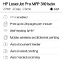 HP - LaserJet Pro MFP 3101sdw Wireless AI-Enabled Black-and-White All-in-One Laser Printer - White - Image 2