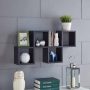 Black MDF Cubby Chessboard Floating Wall Shelf - Image 6
