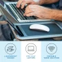 LapGear - Home Office Lap Desk for Left-Handed (Fits up to 15.6" Laptop) - Silver Carbon - Image 2