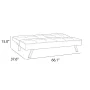 Calgiri 66 in. Armless 3-Seater Sofa in Black - Image 4