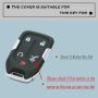 TANDRIVE Key Fob Cover for 2024-2017 GMC Acadia Terrain Denali, Sierra Chevy Silverado, Silicone, Black and Red - Image 2