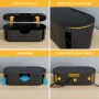 D-Line Cable Management Box, Hide Power Strips & Cords - Small, Black - Image 4
