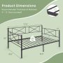 Twin Size Platform Bed with Heavy-duty Metal Slat Support - Black - Image 3