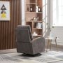 Upholstered Swivel Glider Chair,Rocking Chair for Nursery,Modern Style Accent Chair with 1 Left Bag,Comfy Tall Back Rocking Armchair with Headrest for Living Room,Bedroom,Dark Gray - Image 4