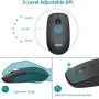 Wireless Keyboard and Mouse, UHURU 2.4GHz Full-Sized Ergonomic Keyboard and Mouse Combo with Palm Rest, Wireless Keyboard with 3 Level Adjustable DPI Mouse for PC, Laptop, Windows XP/7/8/10(Grey) - Image 5