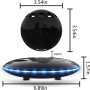 RUIXINDA Levitating Speaker, Wireless Magnetic Floating Bluetooth Speakers with LED Lights, 8W Stereo Sound, Bluetooth 5.0, 360° Rotation, for Home, Office - Image 4