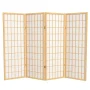 4 ft. Short Window Pane Shoji Screen - Natural - 4 Panels - Image 1